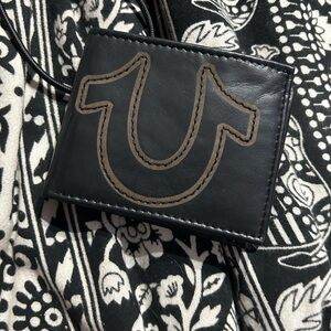 True Religion Black Leather Wallet